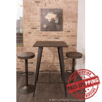 Lumisource BT-TW-OR DKE+AN Oregon Pub Table in Dark Espresso Top/Antique Finish